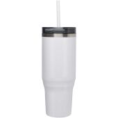 Melbourne 1200 ml RCS-gecertificeerde geïsoleerde beker met rietje - Wit