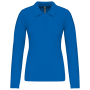 Piqué-damespolo lange mouwen Light Royal Blue XS Piqué-damespolo lange mouwen Light Royal Blue XS