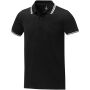 Amarago tipping herenpolo met korte mouwen - Zwart - XS