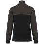 Ecologische uniseks sweater met ritskraag Black / Dark Grey XS Ecologische uniseks sweater met ritskraag Black / Dark Grey XS