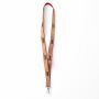 Zeefdruk lanyard van kurk en polyester Zeefdruk lanyard van kurk en polyester