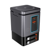 Urban Vitamin Sacramento 105W GaN lader, uittrekbare kabels, grijs, zwart