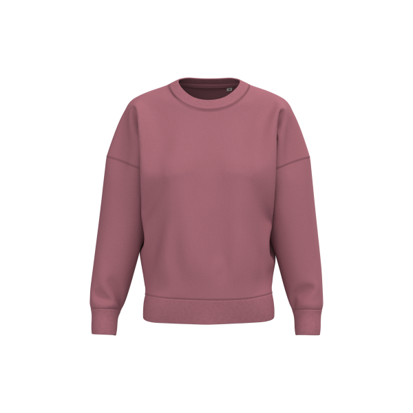 Ecologische dames sweater met ronde hals en afhangende mouwen Ecologische dames sweater met ronde hals en afhangende mouwen