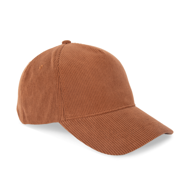 Ribfluwelen pet met 5 panelen Moka One Size Ribfluwelen pet met 5 panelen Moka One Size