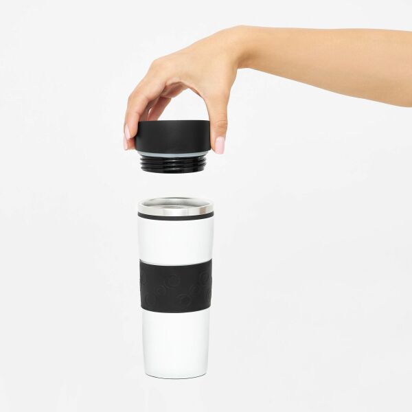 ARABICA - Dubbelwandige isoleerbeker wit, zwart ARABICA - Dubbelwandige isoleerbeker wit, zwart