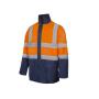 4-IN-1 TWO-TONE HIGH VISIBILITY PARKA, FLUO ORANGE/NAVY, XL, VELILLA