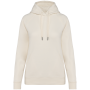 Ecologische damessweater met capuchon en raglanmouwen Ivory XXL