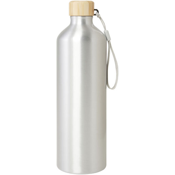 Malpeza 1000 ml RCS certified recycled aluminium water bottle - Silver
