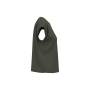 Eco-friendly ladies' sleeveless t-shirt with shoulder pads Organic Khaki L