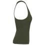 Ecologische geribde damestop Organic Khaki L