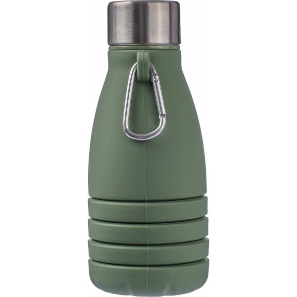 Siliconen opvouwbare drinkfles Erin 550 ml zwart Siliconen opvouwbare drinkfles Erin 550 ml zwart
