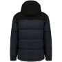 Uniseks tweekleurige gewatteerde donsjas met capuchon navy / black XXL