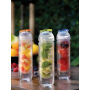 Waterfles met infuser, blauw