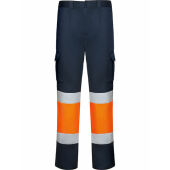 navy blue/fluor orange