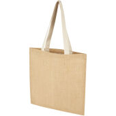 Juta jute draagtas van 300 g/m² 7 l - Natuur/Wit
