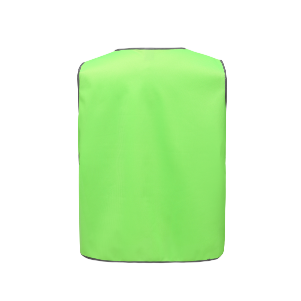 Personalisatie veiligheidshesje met reflecterende rand Lime L/XL Personalisatie veiligheidshesje met reflecterende rand Lime L/XL