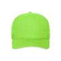 5 Panel Sandwich Cap Organic Cotton lime green/white one size
