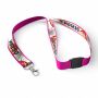 Polyester keycord met gesublimeerde satijnen overlay