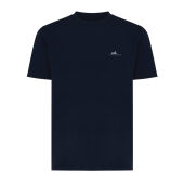 Iqoniq Sierra lichtgewicht gerecycled katoen t-shirt, donkerblauw (M)
