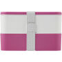 MIYO 700+700 ml dubbellaagse lunchbox - Roze/Wit/Wit
