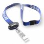 Polyester sublimatie lanyard met ovale badge reel met logo