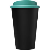 Americano® Eco 350 ml gerecyclede drinkbeker - Zwart/Aquablauw Americano® Eco 350 ml gerecyclede drinkbeker - Zwart/Aquablauw