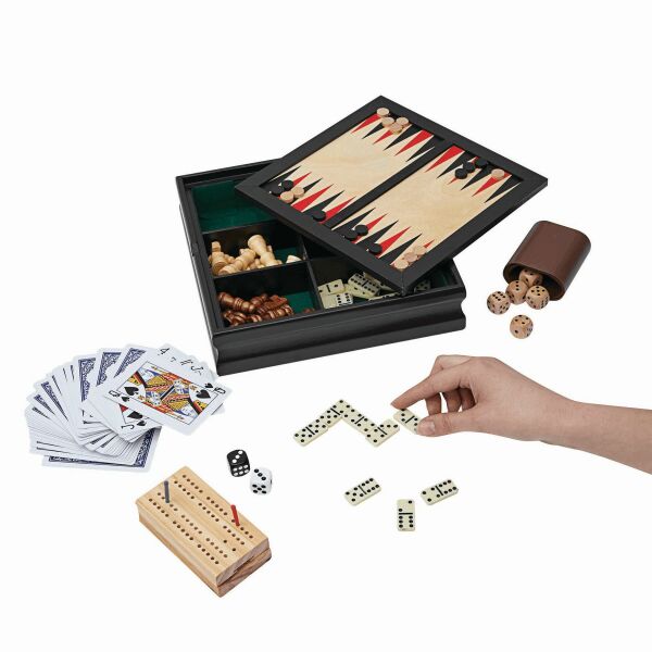 FAMILY-FUN - Houten spellendoos bruin FAMILY-FUN - Houten spellendoos bruin