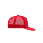 5 Panel Flat Peak Cap red/red one size