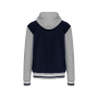 College jacket met capuchon unisex Navy / Oxford Grey / White XS