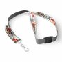 Polyester keycord met gesublimeerde satijnen overlay