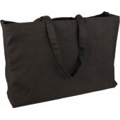 Katoen (280 gsm) boodschappentas Hugh zwart