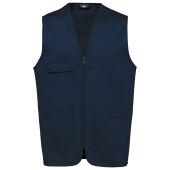 Bodywarmer polykatoen multizakken Navy 4XL