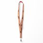 Zeefdruk lanyard van kurk en polyester Zeefdruk lanyard van kurk en polyester