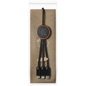 SCX.design C36 3-in-1 verlengde oplaadkabel met oplichtend logo van rPET met ronde bamboe behuizing - Hout