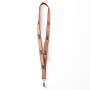 Zeefdruk lanyard van kurk en polyester Zeefdruk lanyard van kurk en polyester