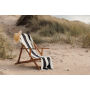 VINGA Valmer strand handdoek, zwart, beige