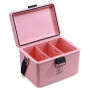 Brisby Koelbox - Frigobox - Coolbox - Auto - Lichtgewicht - Broodtrommel - 12L - 2 Gratis koelelementen van 450ml per stuk - Incl. Dividers Snijplanken - Bieropener - Flesopener - Max. 40 uur isolatie - Roze
