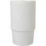 Carter 450 ml mok van keramiek met plastic deksel - Wit Carter 450 ml mok van keramiek met plastic deksel - Wit