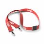 Polyester Pantone-gematchte zeefdruk keycord met 2 clips