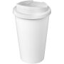 Americano® Eco 350 ml gerecyclede beker met spill-proof deksel - Wit