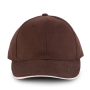 Orlando - 6 panel cap Chocolate / Beige One Size Orlando - 6 panel cap Chocolate / Beige One Size