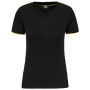 Dames-T-shirt Day To Day korte mouwen Black / Yellow XXL Dames-T-shirt Day To Day korte mouwen Black / Yellow XXL