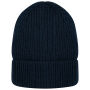 Ecologische uniseks muts van merinoswol Navy Blue One Size
