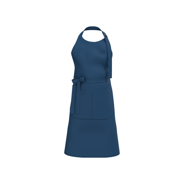 Schort met zak van biologisch katoen True Indigo One Size Schort met zak van biologisch katoen True Indigo One Size
