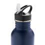 Deluxe RVS sportfles, donkerblauw