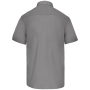 Overhemd in onderhoudsvriendelijk polykatoen-popeline korte mouwen heren Silver 4XL