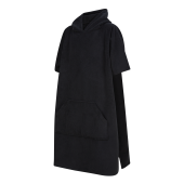 Badstof kinderponcho Black 10/13 jaar Badstof kinderponcho Black 10/13 jaar
