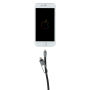 3-in-1 kabel met oprolmechanisme, zwart