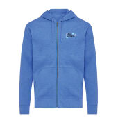 IQONIQ Abisko gerecycled katoen hoodie met rits, heather blue (XXS)