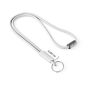 Polyester 2-kleurige koord-lanyard met full color label